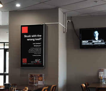 Digital display advertising inside pub image
